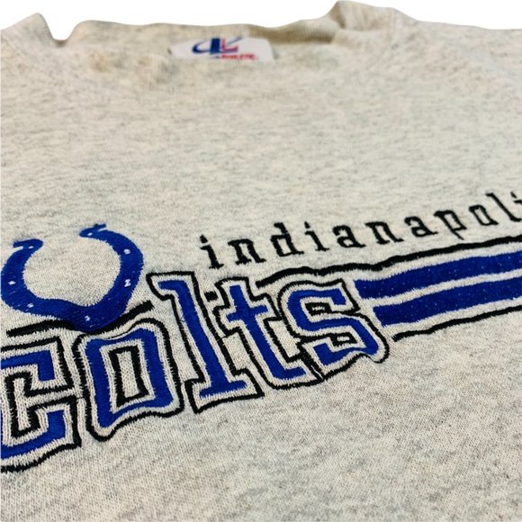 Distressed Indianapolis Colts Logo Athletic 90s crewneck sweatshirt men's XL - Picture 3 of 5